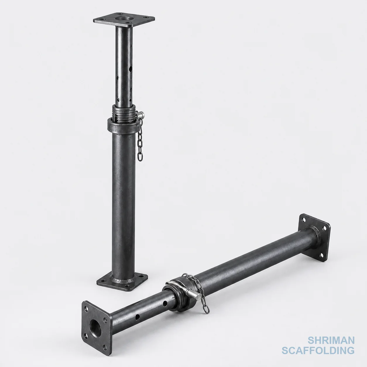 Adjustable telescopic props available for construction rental enquiries